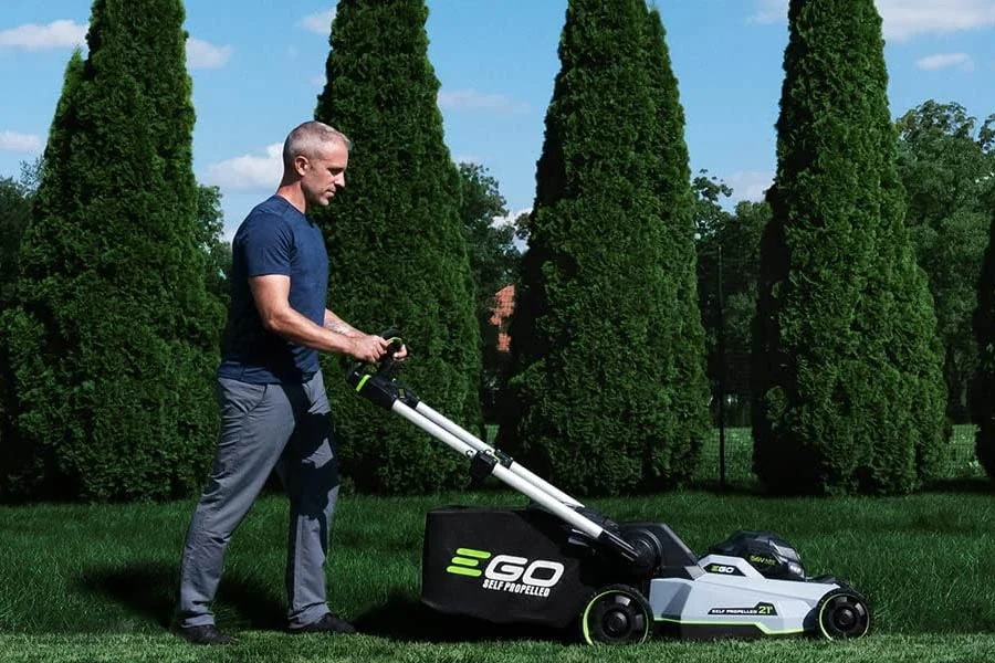 walk behind electric lawn mower